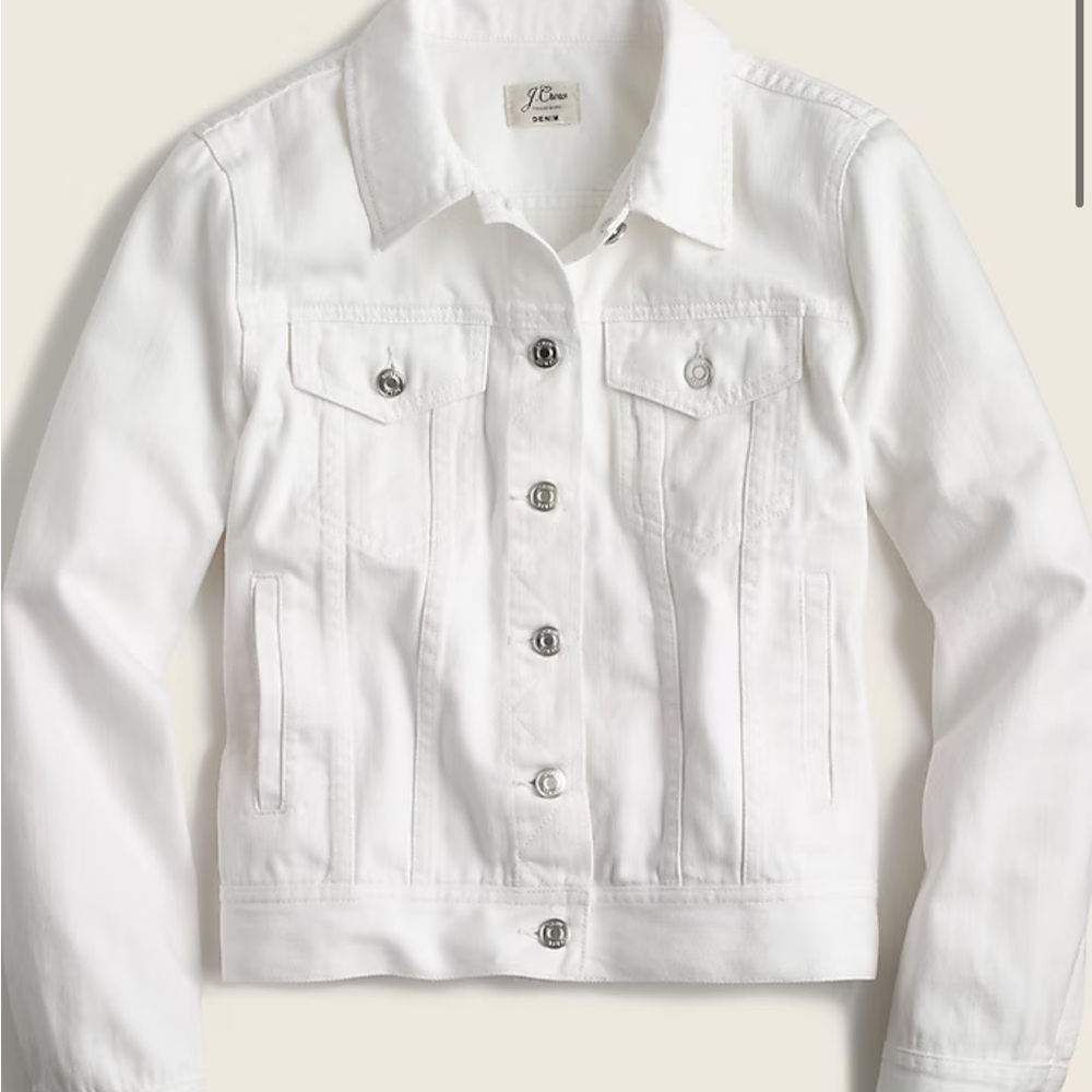 J. Crew NWT White Denim Jacket